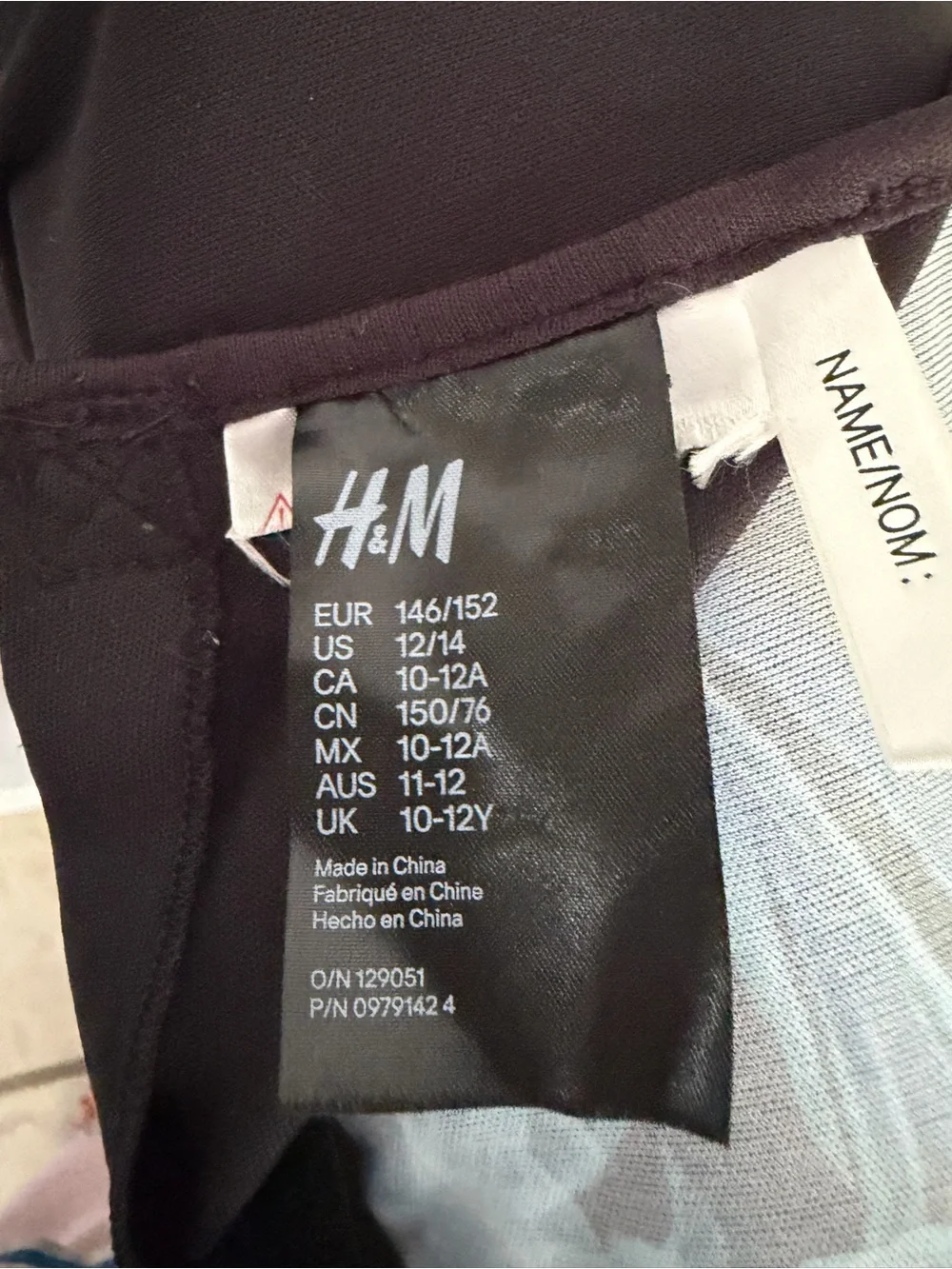 H&M Kids X-Ray DJ Skeleton Halloween Costume Size 12/14